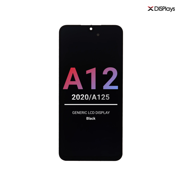 Samsung A12 (2020/A125) Generic Lcd Display with Frame - Black