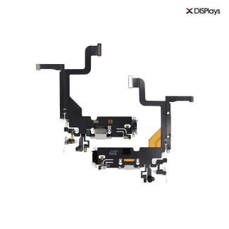 iPhone 13 Pro Charging Port with Flex Cable Replacement Part - White