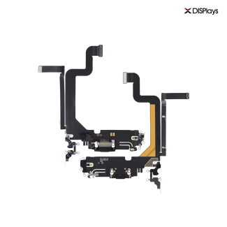 iPhone 14 Pro Max Charging Port with Flex Cable Replacement Part - Space Black