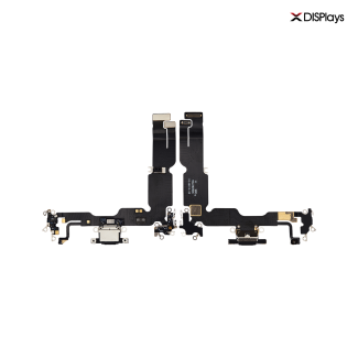 iPhone 15 Plus Charging Port with Flex Cable Replacement Part - Black