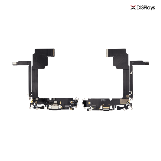 iPhone 15 Pro Max Charging Port with Flex Cable Replacement Part - Titanium Black