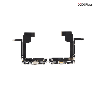 iPhone 15 Pro Max Charging Port with Flex Cable Replacement Part - Natural Titanium (Brown/Gold)