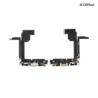 iPhone 15 Pro Max Charging Port with Flex Cable Replacement Part -Titanium  White 