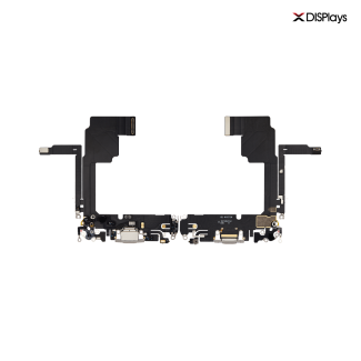 iPhone 15 Pro Charging Port with Flex Cable Replacement Part - Titanium White 