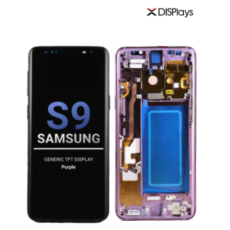 Samsung S9 Generic TFT  Display With Frame - Purple