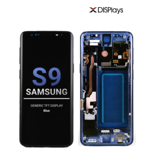 Samsung S9 Generic TFT  Display With Frame - Blue