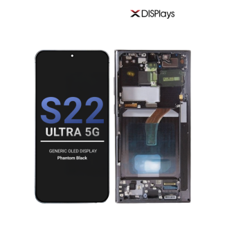 Samsung S22 Ultra 5G Generic OLED Display With Frame -Phantom Black