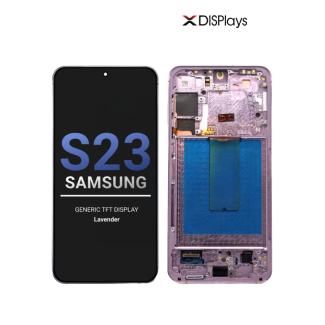 Samsung S23 Generic TFT Display With Frame - Lavender