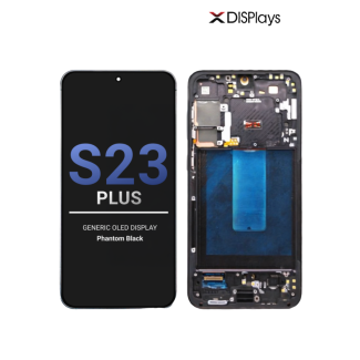 Samsung S23 Plus Generic OLED Display With Frame -Phantom Black