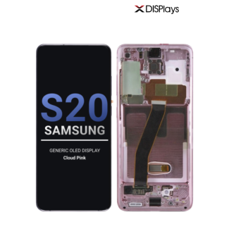 Samsung S20 Generic Oled Display With Frame - Cloud Pink