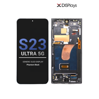 Samsung S23 Ultra 5G Generic OLED Display With Frame -Phantom Black