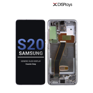 Samsung S20 Generic Oled Display With Frame - Cosmic Gray