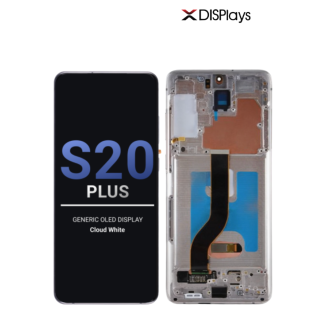Samsung S20 Plus Generic Oled Display With Frame - Cloud White