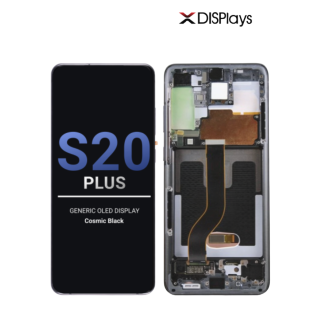 Samsung S20 Plus Generic Oled Display With Frame - Cosmic Black