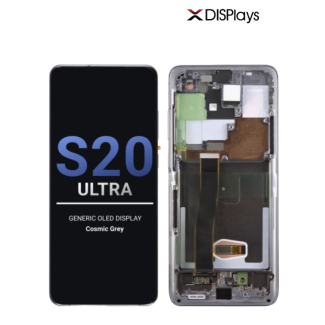 Samsung S20 Ultra Generic OLED Display With Frame -Cosmic Gray