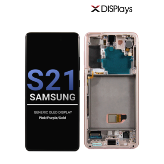 Samsung S21 Generic OLED Display With Frame -Pink/Purple/gold