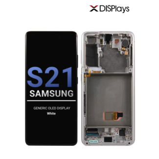 Samsung S21 Generic OLED Display With Frame -White
