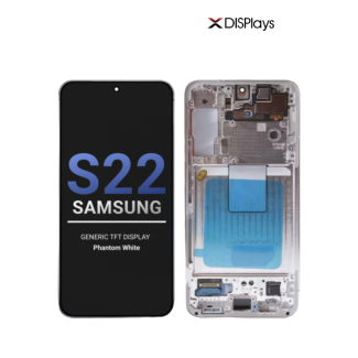Samsung S22 Generic TFT Display With Frame - Phantom White