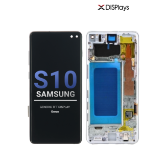 Samsung S10 Generic TFT  Display With Frame - Green