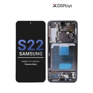 Samsung S22 Generic TFT Display With Frame - Phantom Black