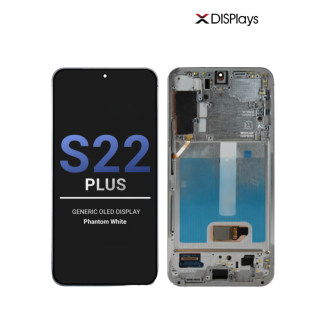 Samsung S22 Plus Generic OLED Display With Frame -Phantom White