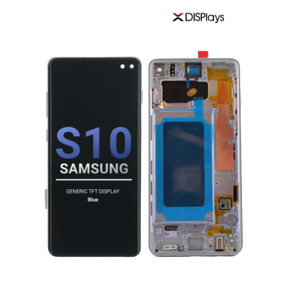 Samsung S10 Generic TFT  Display With Frame - Blue