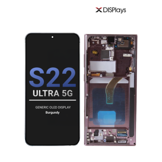 Samsung S22 Ultra 5G Generic OLED Display With Frame - Burgundy
