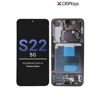 Samsung S22 5G Refurbished Display Frame  -Phantom Black