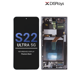 Samsung S22 Ultra 5G Refurbished Display Frame  -Phantom Black