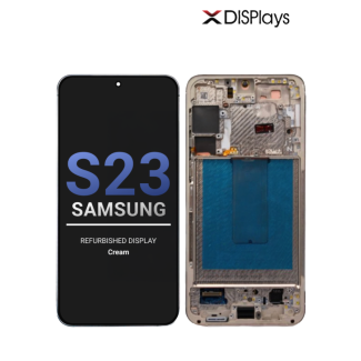 Samsung S23 Refurbished Display Frame  -Cream