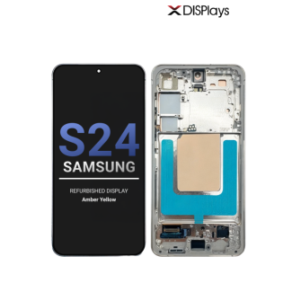 Samsung S24 Refurbished Display Frame  -Amber Yellow