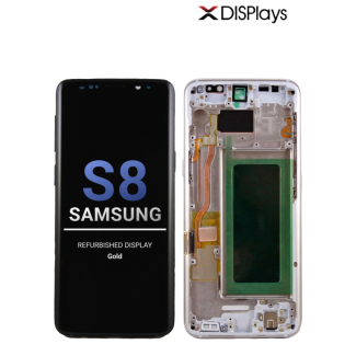 Samsung S8 Refurbished Display Frame  -Gold