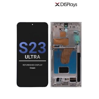 Samsung S23 Ultra Refurbished Display Frame  -Cream