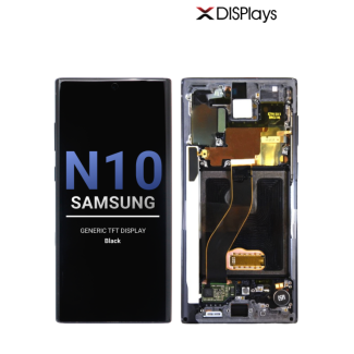 Samsung Note 10 Generic TFT Display With Frame -Black