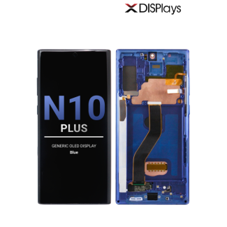 Samsung Note 10 Plus Generic OLED Display With Frame -Blue