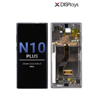 Samsung Note 10 Plus Generic OLED Display With Frame -Black