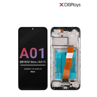Samsung A01 (2019 /U Version/A015)  Generic Lcd Display with Frame - Black
