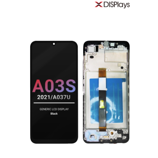 Samsung A03S (2021/A037U) Generic Lcd Display with Frame - Black