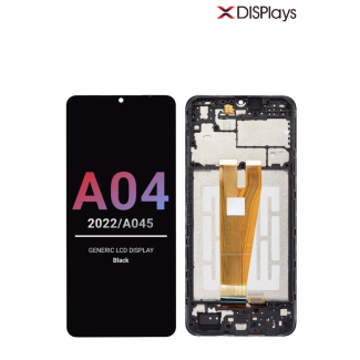 Samsung A04 (2022/A045) Generic Lcd Display with Frame - Black