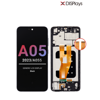 Samsung A05 (2023/A055) Generic LCD Display with Frame - Black