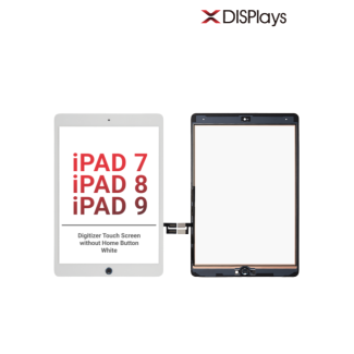 IPad 7/iPad 8/iPad 9 (Best Quality) Digitizer Touch Screen without Home Button Replacement- White