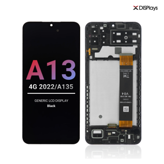 Samsung A13 4G (2022/A135) Generic Lcd Display with Frame - Black