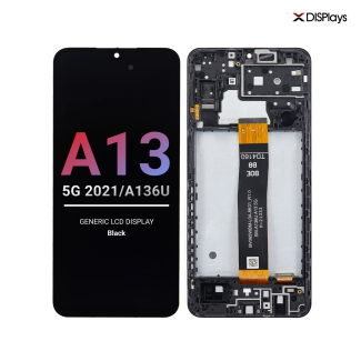 Samsung A13 5G (2021/A136U) Generic Lcd Display with Frame - Black