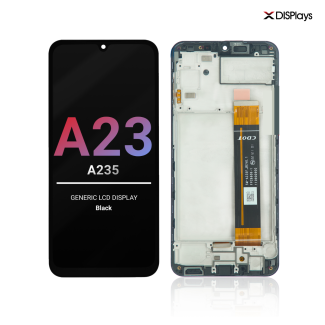 Samsung A23(A235) Generic Lcd Display with Frame - Black