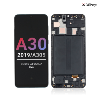 Samsung A30 (2019/A305 )  Generic Lcd Display with Frame - Black