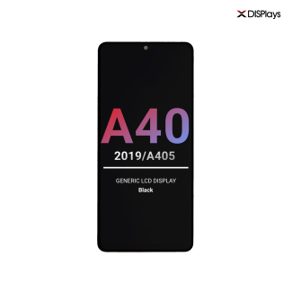 Samsung A40 (2019/A405 ) Generic Lcd Display with Frame - Black