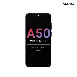 Samsung A50 (2019/A505 ) Generic LCD Display with Frame - Black