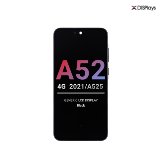 Samsung A52 4G (2021/A525) Generic Lcd Display with Frame - Black
