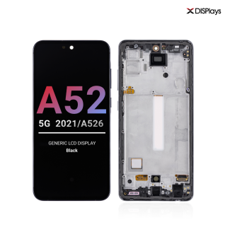 Samsung A52 5G (2021/A526) Generic Lcd Display with Frame - Black