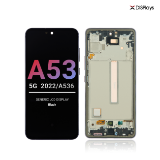 Samsung A53 5G (2022/A536)(without Fingerprint Sensor) Generic Lcd Display with Frame - Black